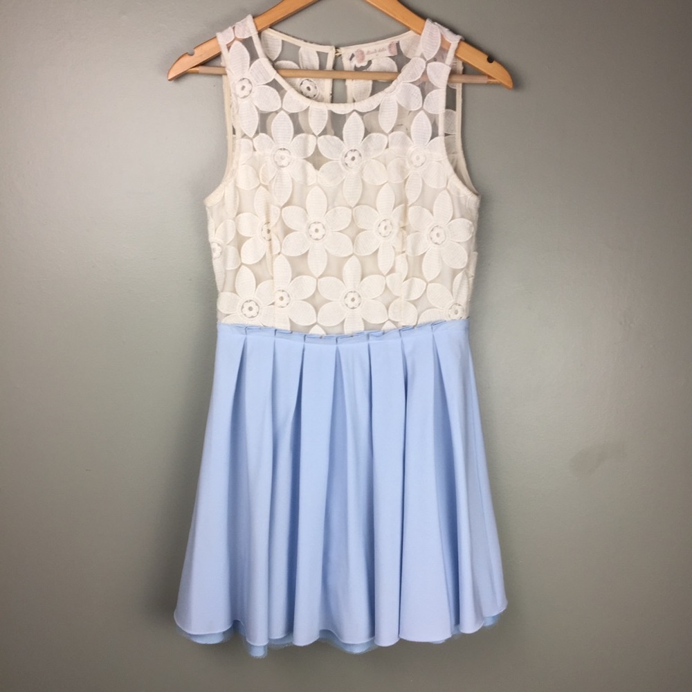 3/$14 Altar’d State Belle of the Ball mini dress M blue
